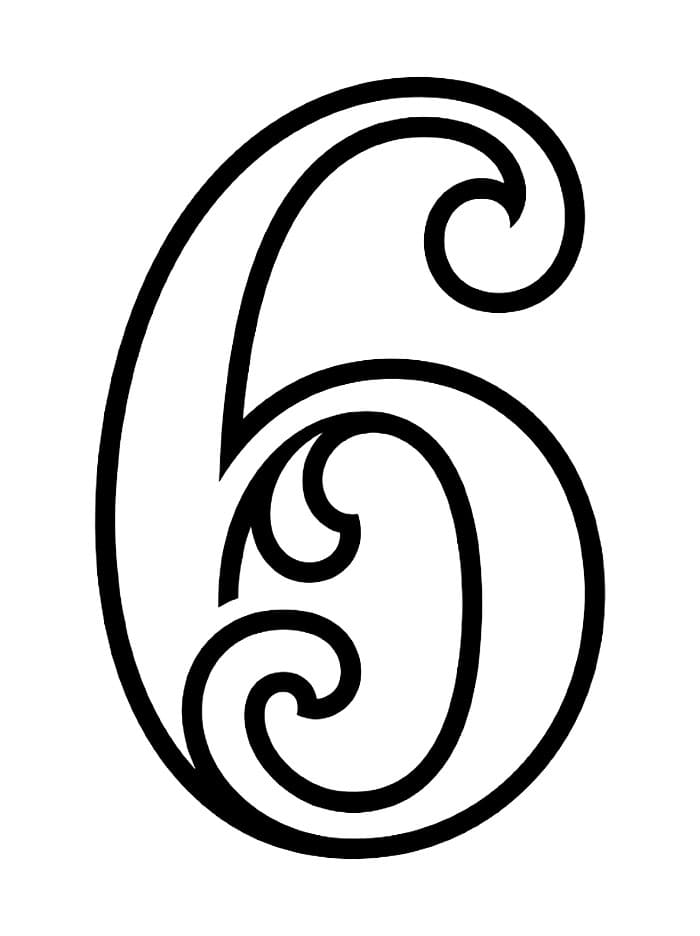 Lambang Mewah Angka 6