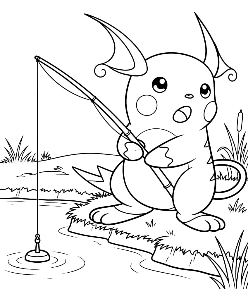 Memancing Raichu