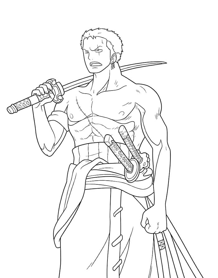 Menggambar Zoro gratis