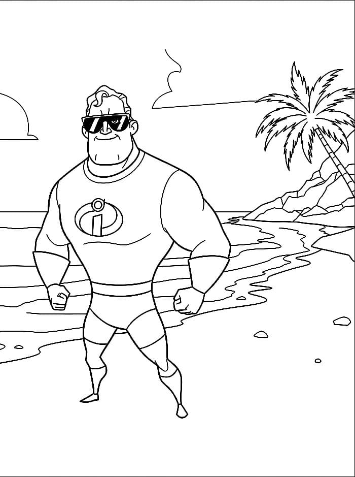 Mr. Incredible di pantai