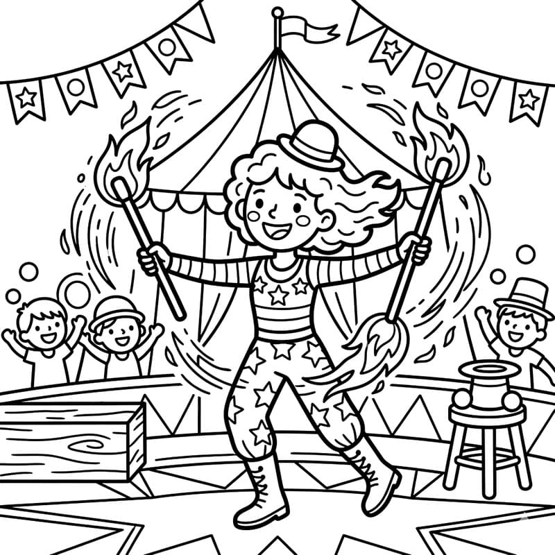 Penampil Api Sirkus