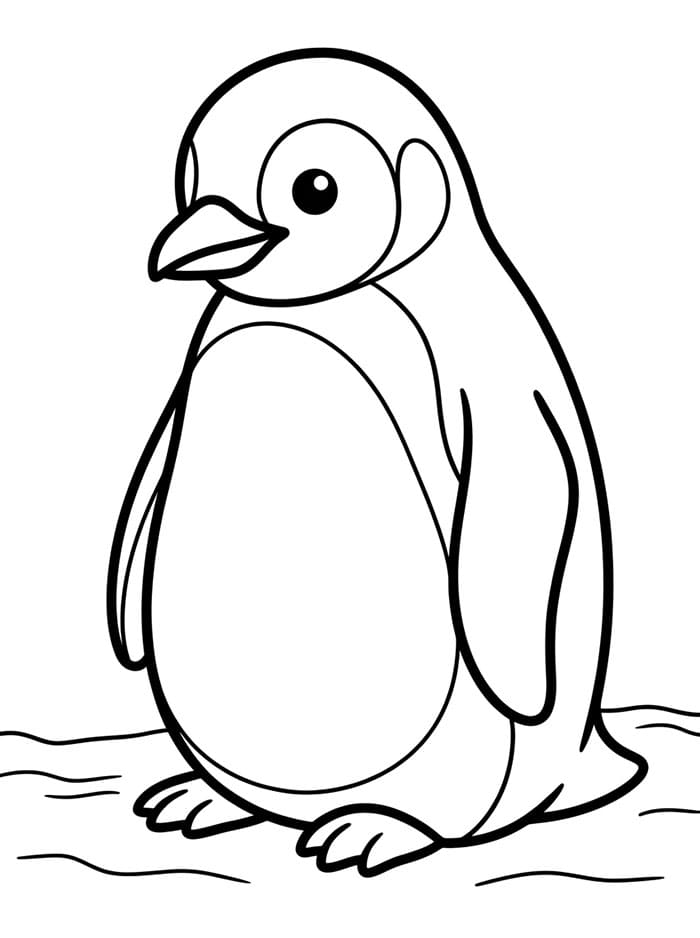 Penguin duduk dan beristirahat