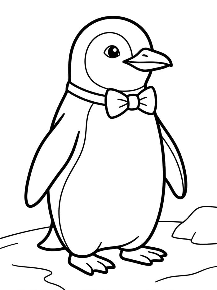Penguin memakai dasi kupu-kupu