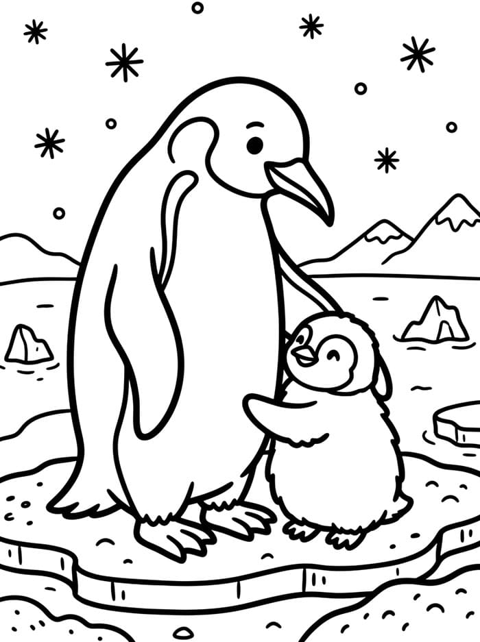 Penguin merawat bayi