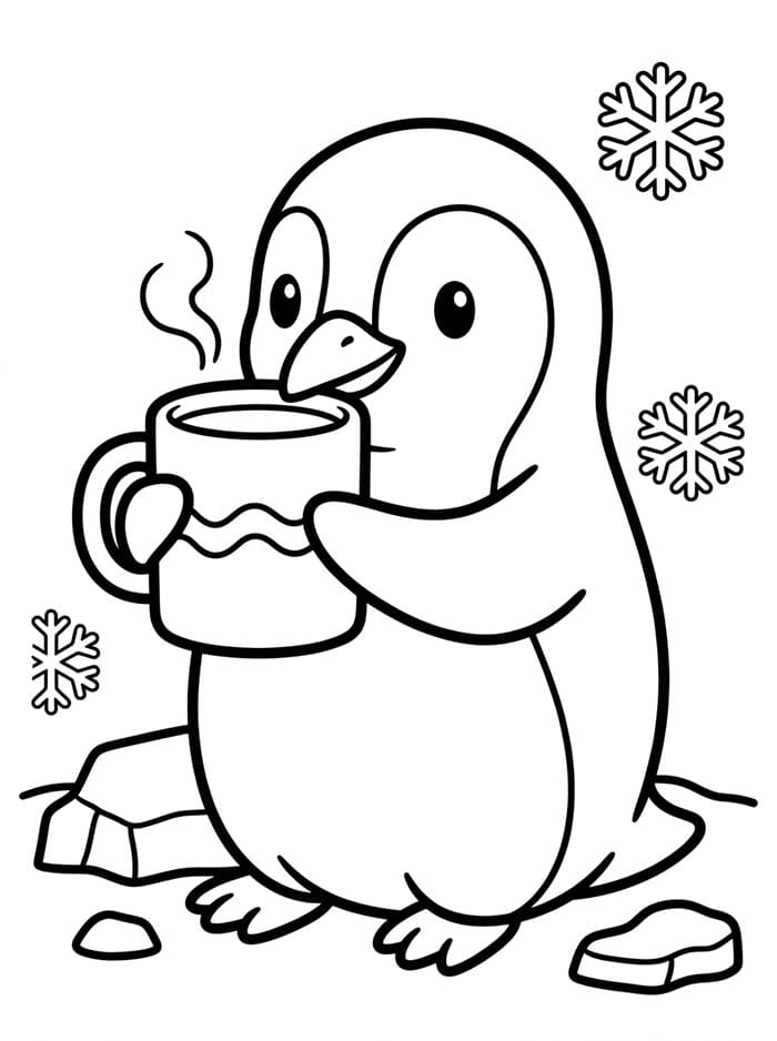 Penguin minum