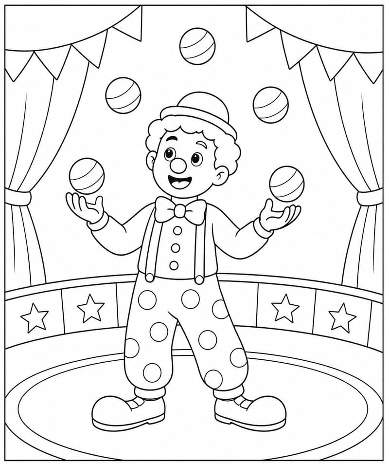Pertunjukan Juggler Sirkus