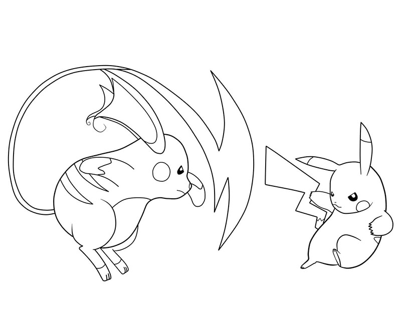 Pokémon Raichu dan Pikachu