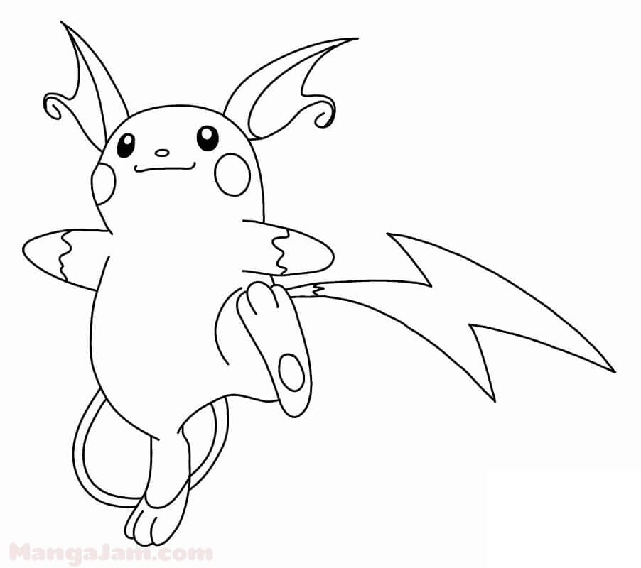 Raichu yang tersenyum