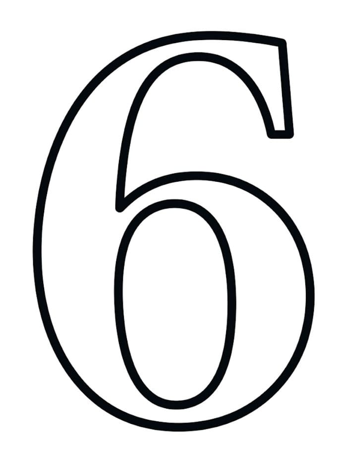 Serif Klasik Angka 6