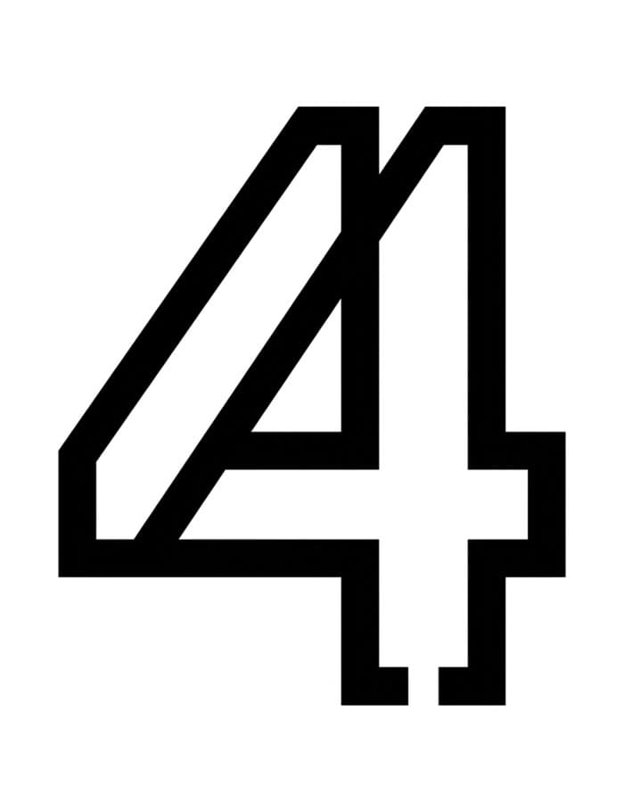 Stensil Angka 4