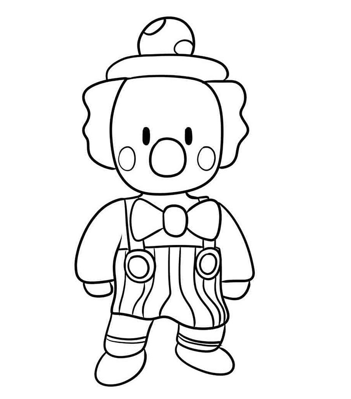 Stumble Guys Clown Bozo gambar