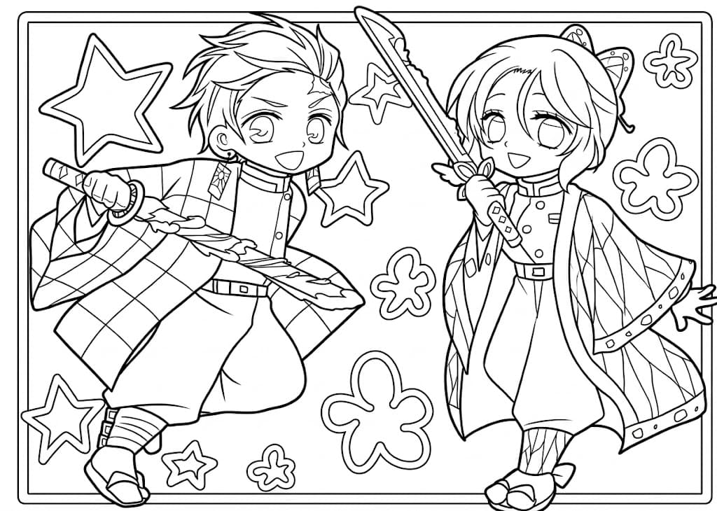 Tanjiro dan Shinobu Kochou gratis