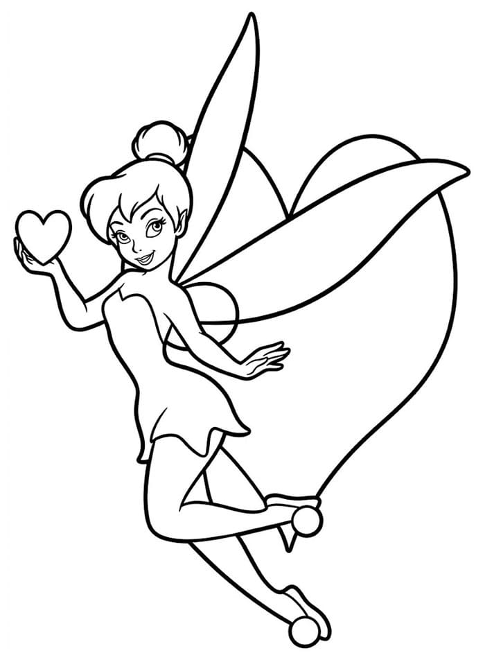 Tinker Bell Memegang Hati