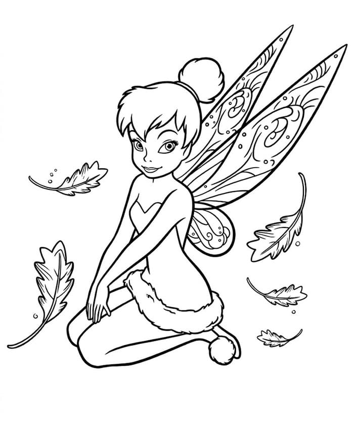 Tinkerbell dengan Daun
