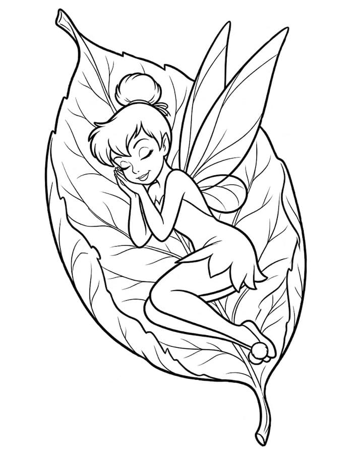 Tinkerbell di Ayunan Daun