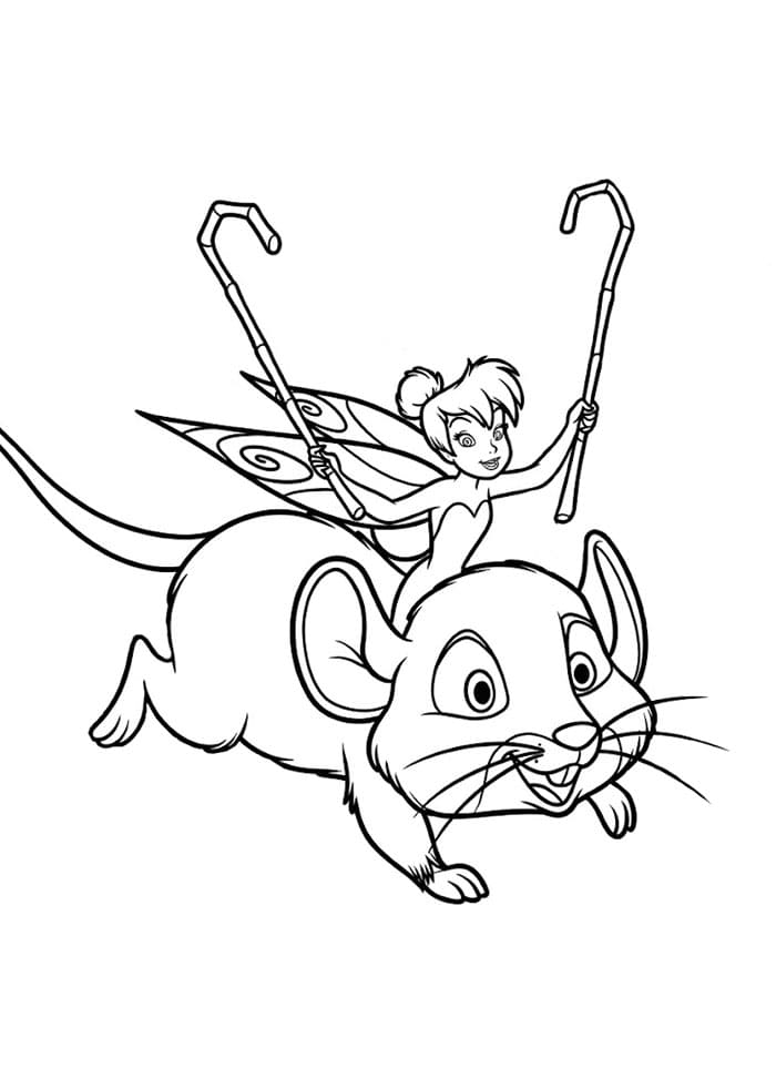 Tinkerbell Menunggangi Tikus