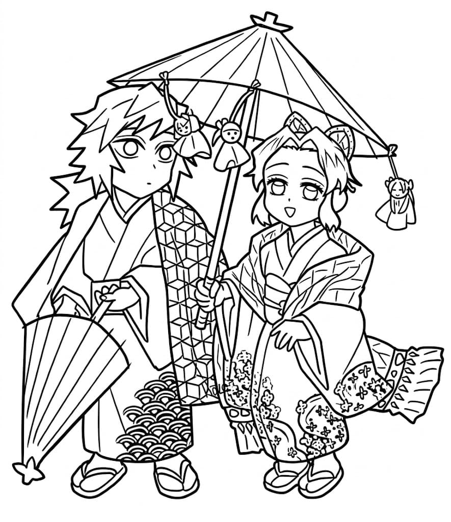 Tomioka Giyu dan Shinobu Kochou yang lucu