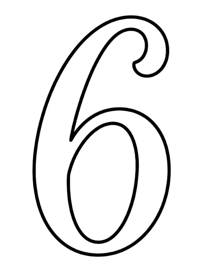 Tulisan Tangan Angka 6