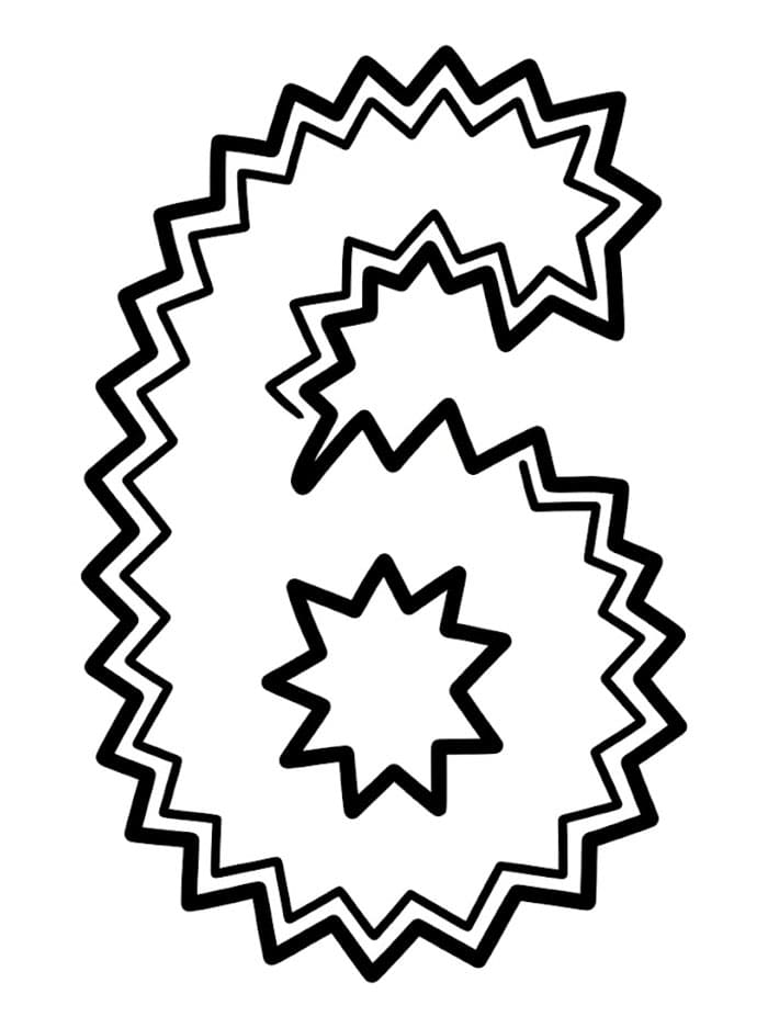 Zigzag Angka 6