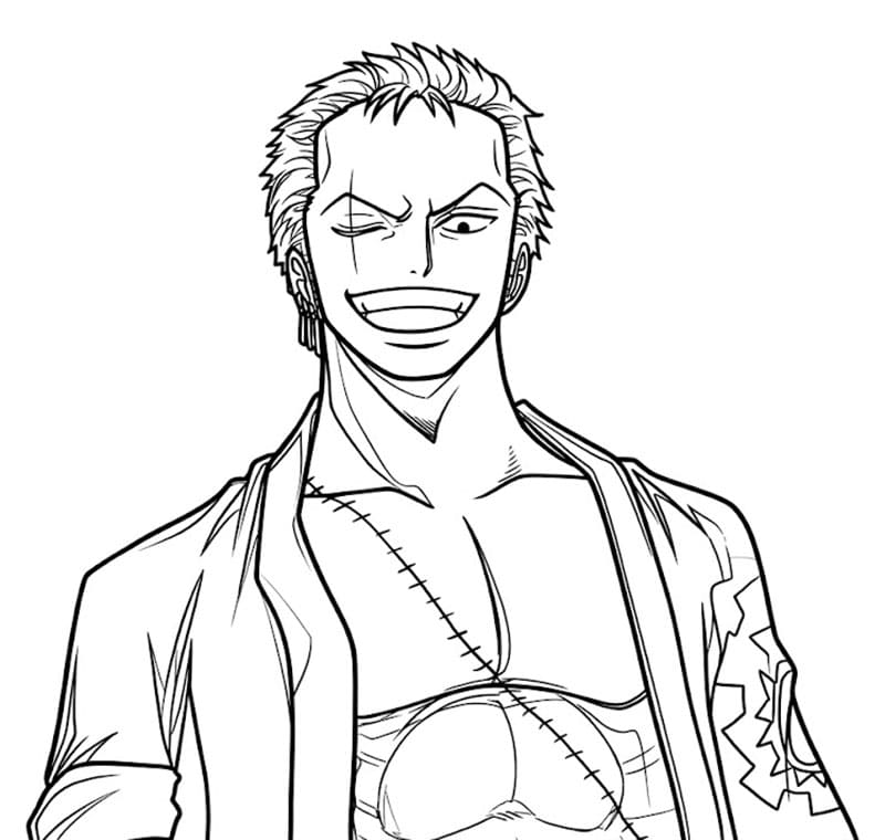 Zoro tersenyum