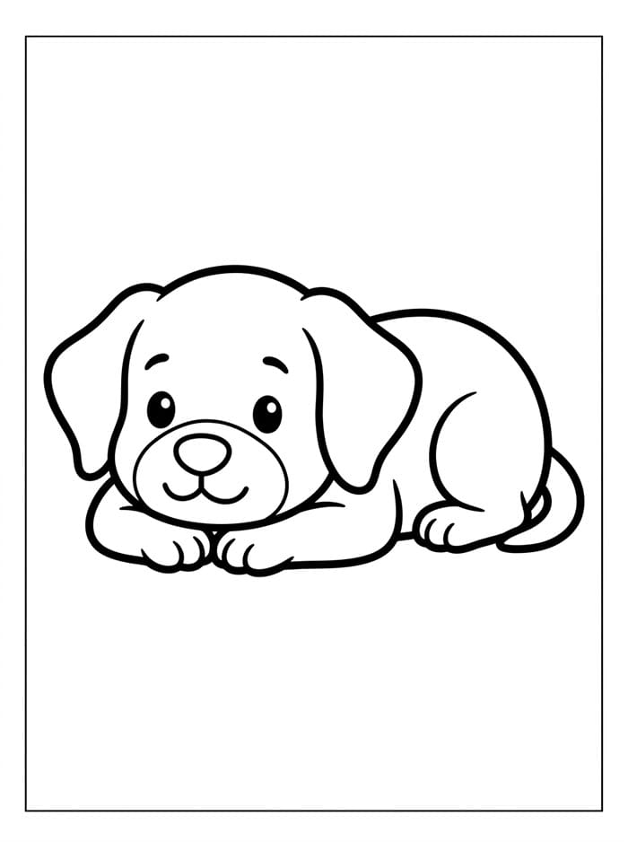 Anak Anjing Berbaring