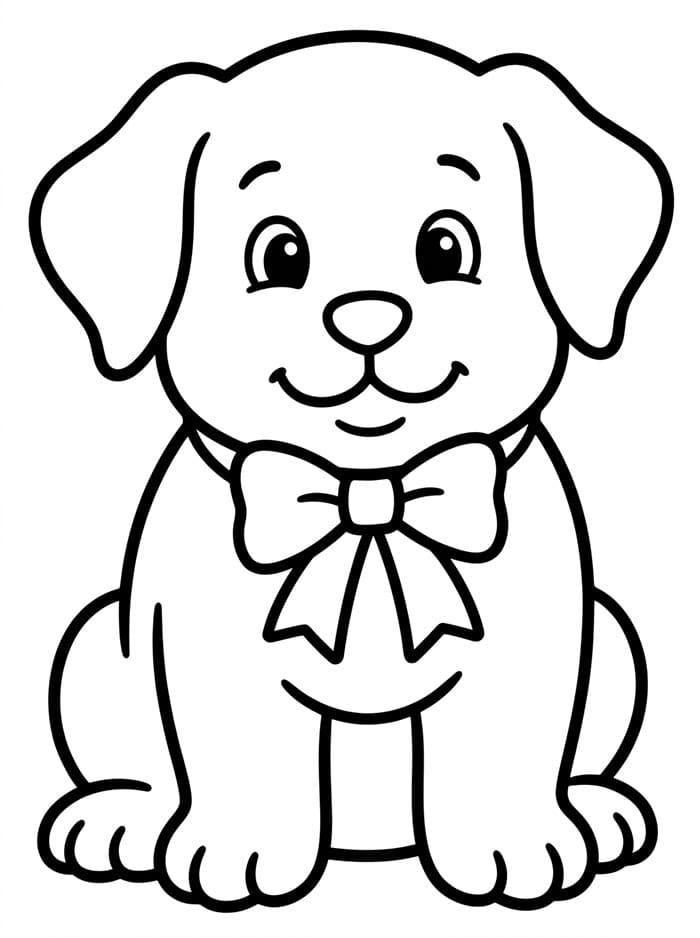 Anak Anjing dengan Pita