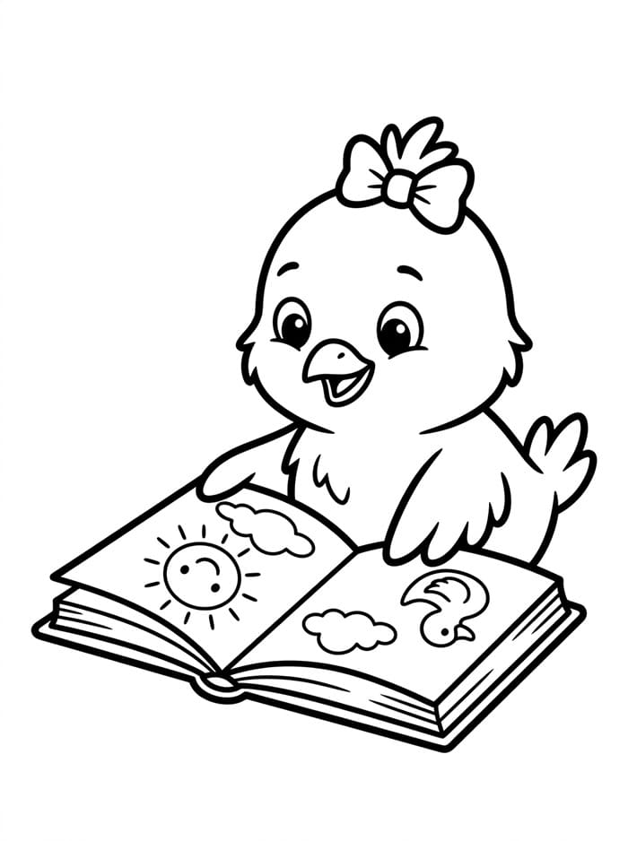 Anak Ayam dengan Buku Gambar