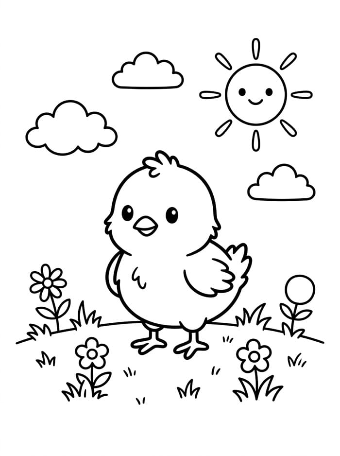 Anak Ayam di Padang Rumput