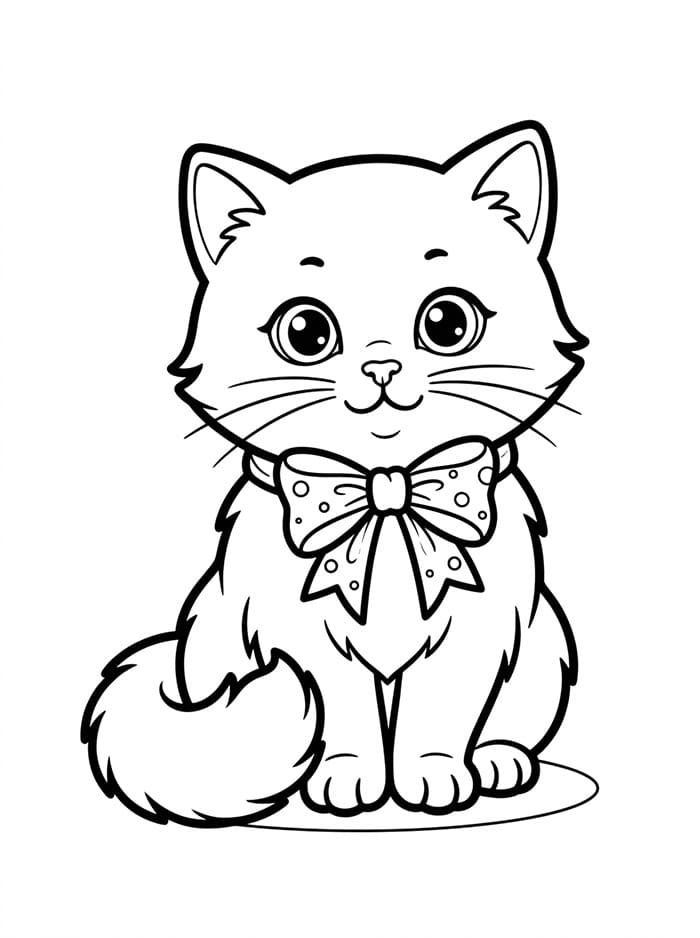 Anak Kucing dengan Pita