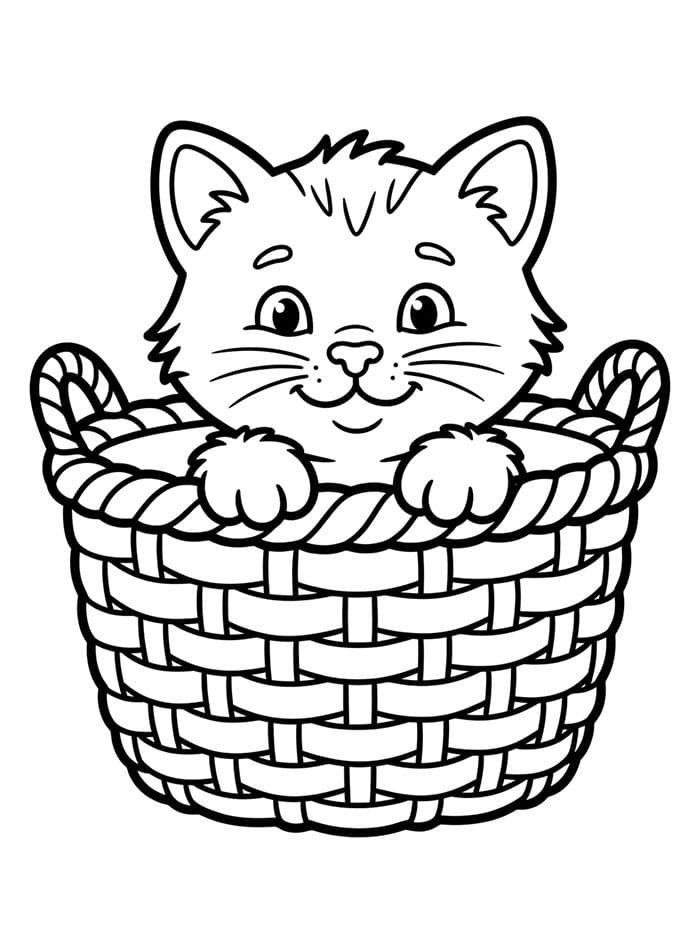 Anak Kucing di Keranjang