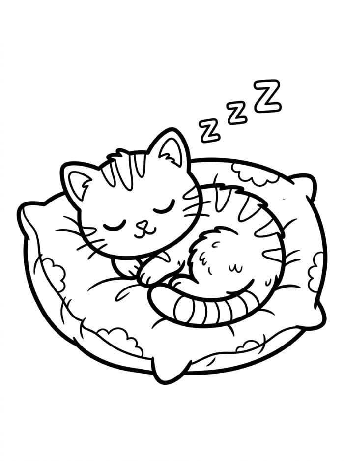 Anak Kucing Tidur