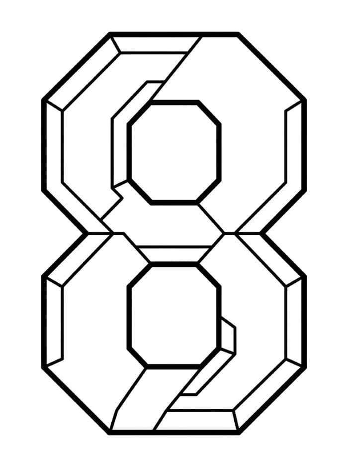 Angka 8 Futuristik