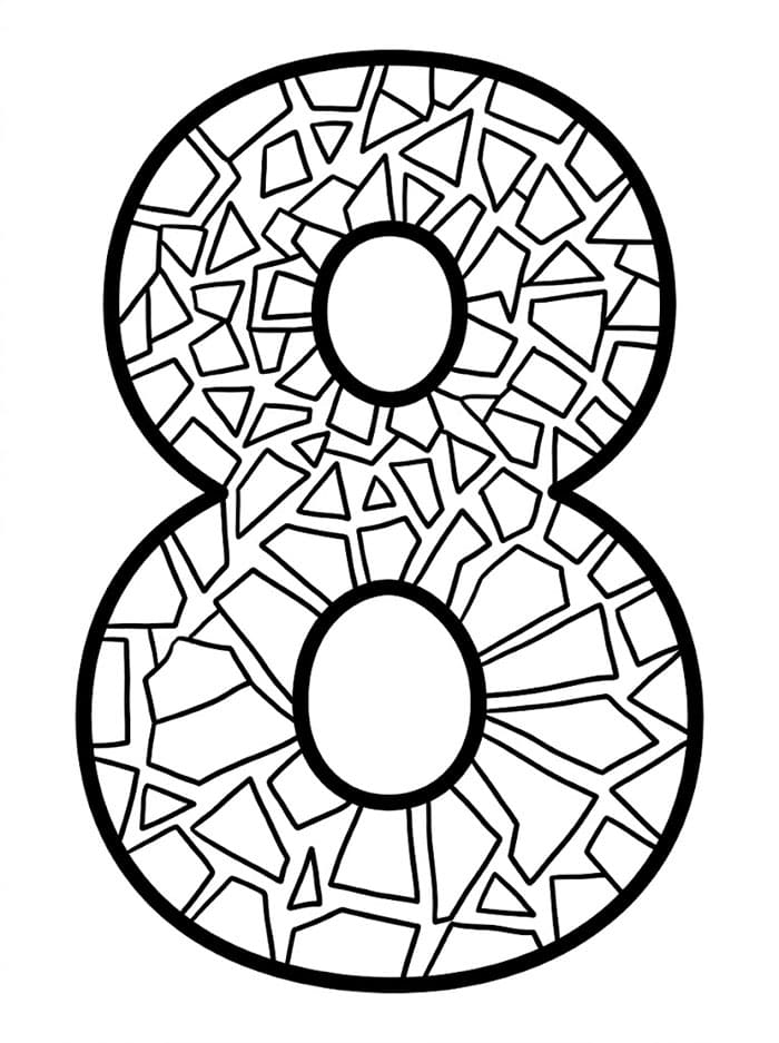 Angka 8 Mosaik
