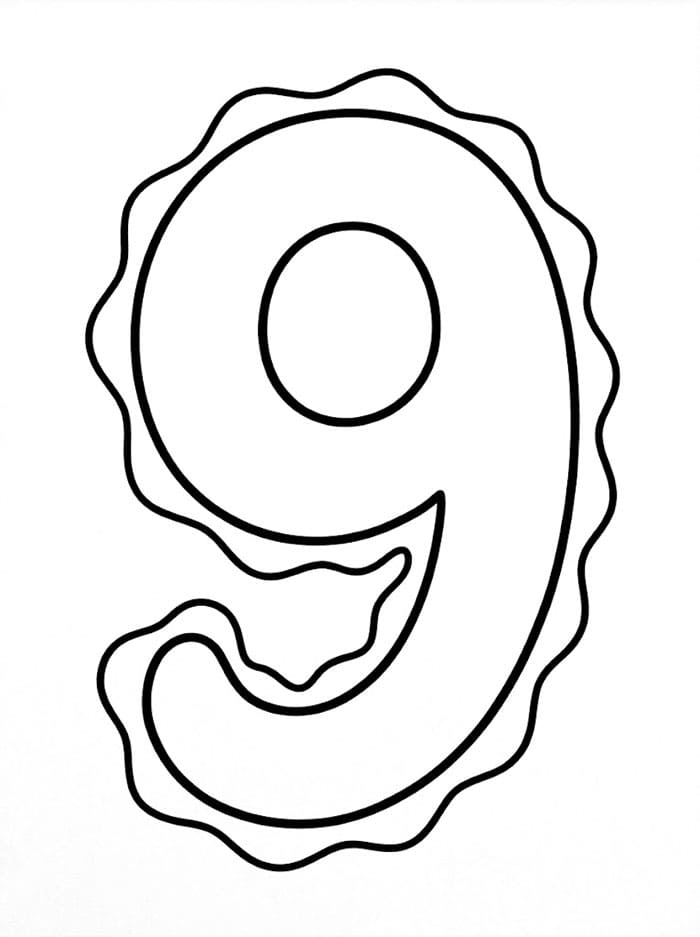 Angka 9 Bergelombang