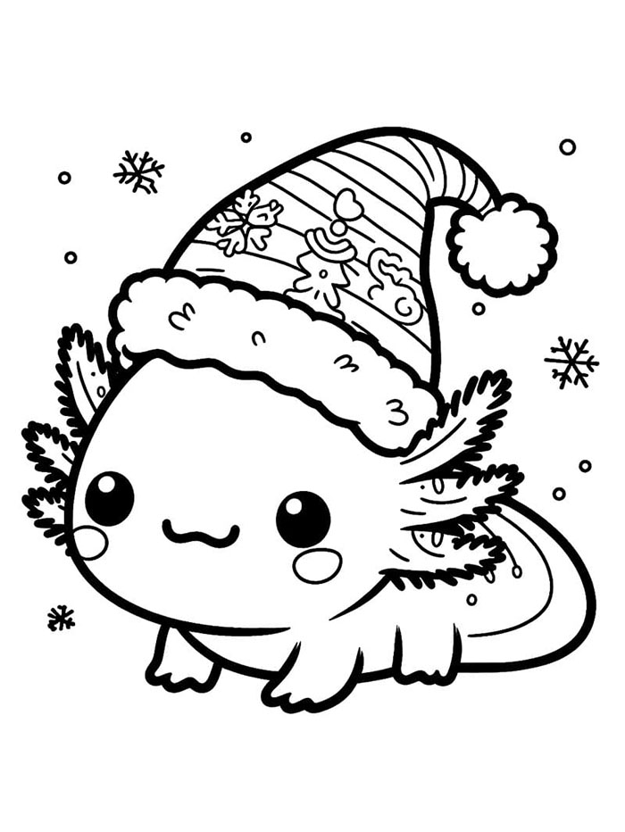 Axolotl dengan helm