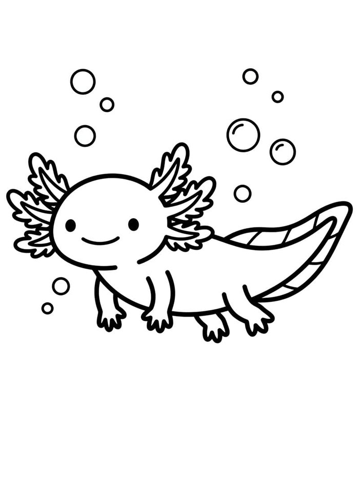 Axolotl tersenyum