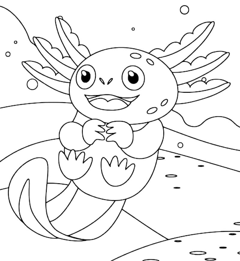 Axolotl yang bahagia