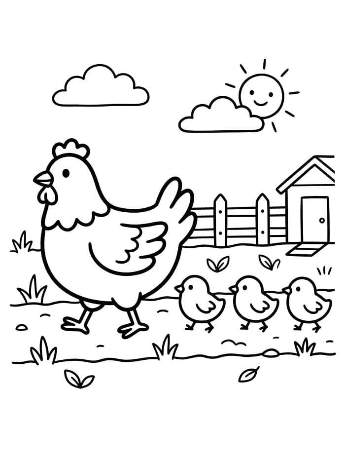 Ayam Betina dan Anak-Anaknya