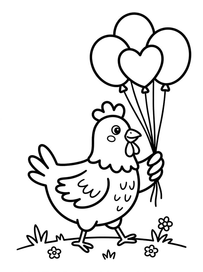 Ayam Betina dan Balon