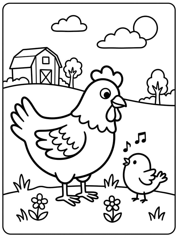 Ayam Betina dan Burung Kecil