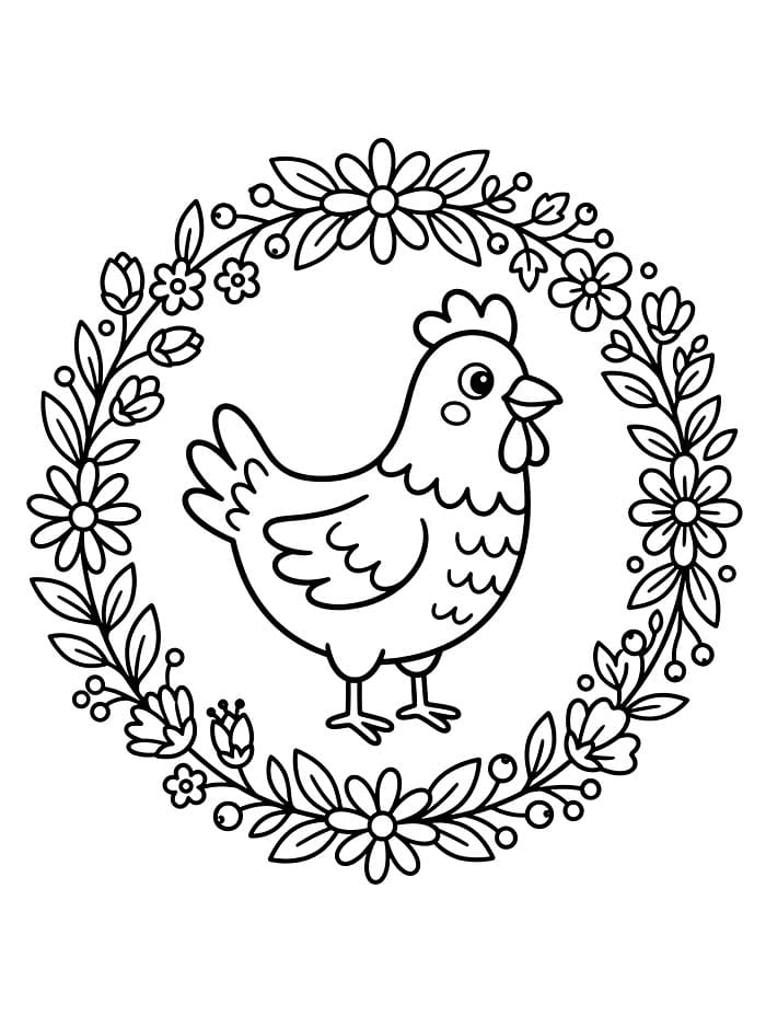 Ayam Betina dan Mahkota Bunga
