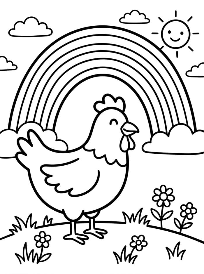 Ayam Betina dan Pelangi