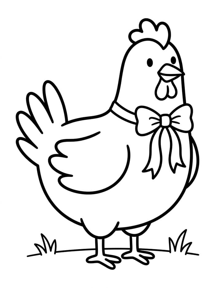 Ayam Betina dengan Pita