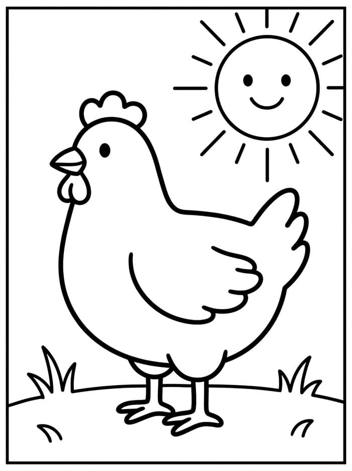 Ayam Betina di Bawah Matahari