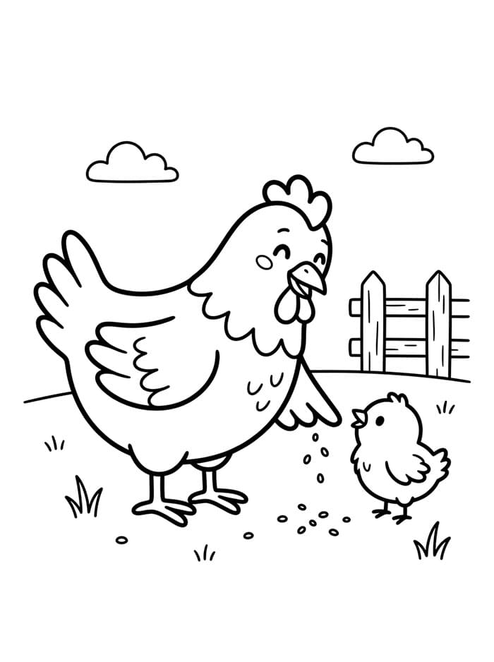 Ayam Betina Mengajari Anak Ayam