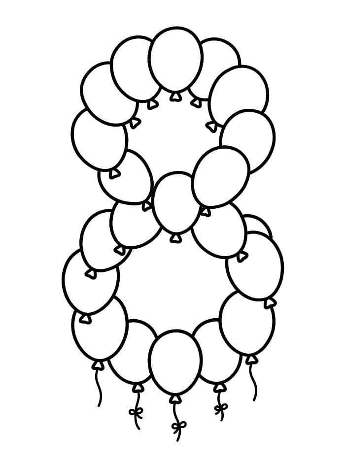 Balon Angka 8
