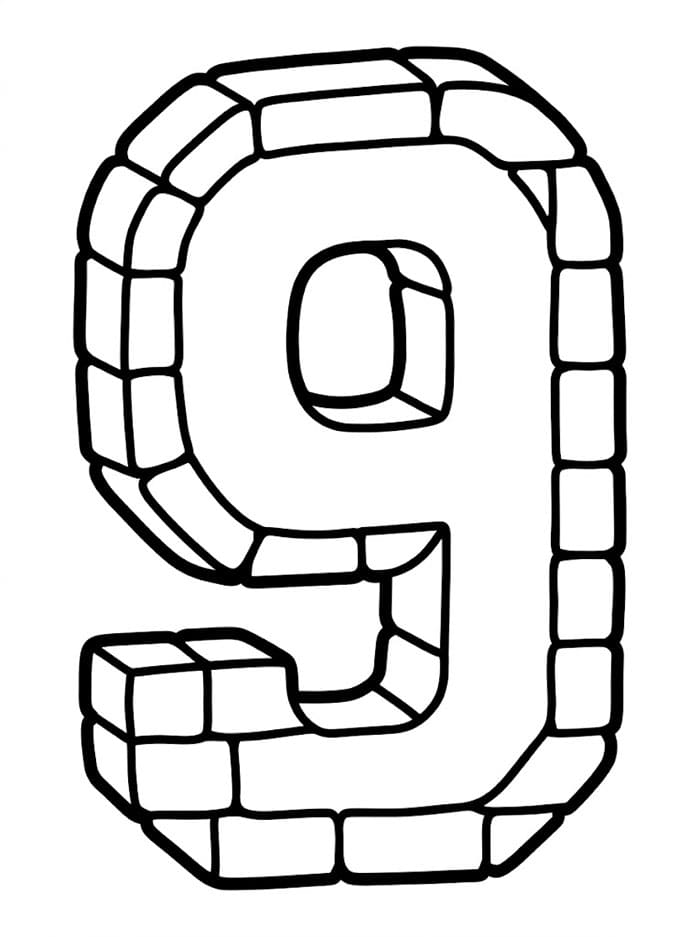 Batu Bata Angka 9