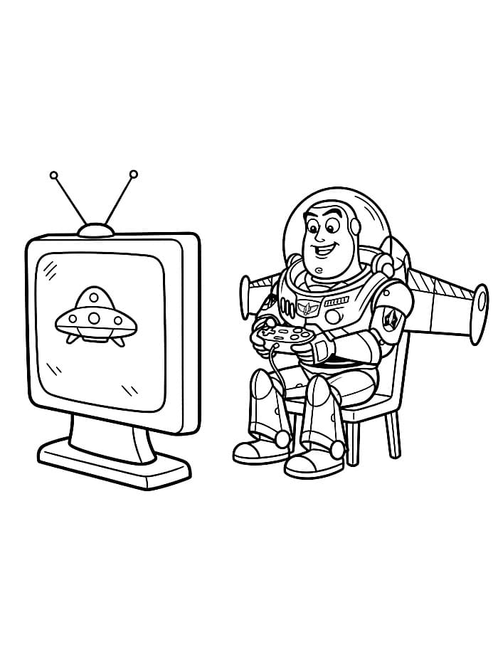 Buzz Lightyear bermain game
