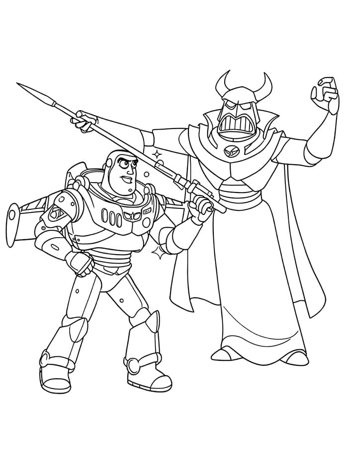 Buzz Lightyear bertarung melawan Zurg