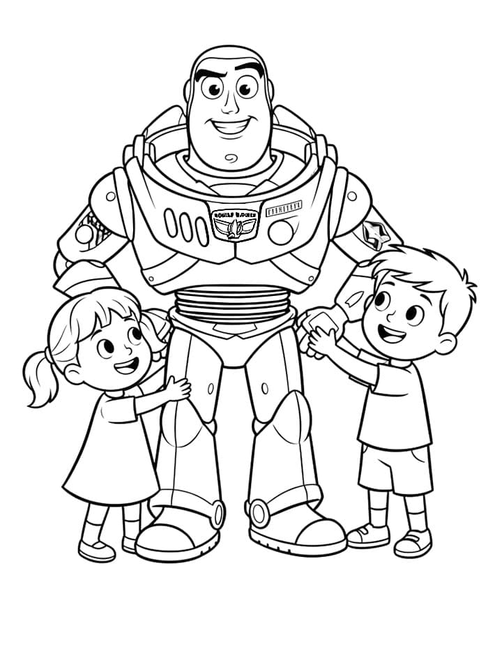 Buzz Lightyear dan anak-anak